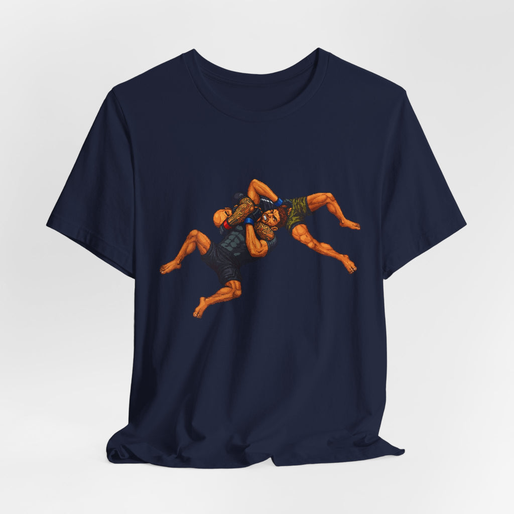 Wrestlers Grappling Illustration T-Shirt | Combat Sports Tee