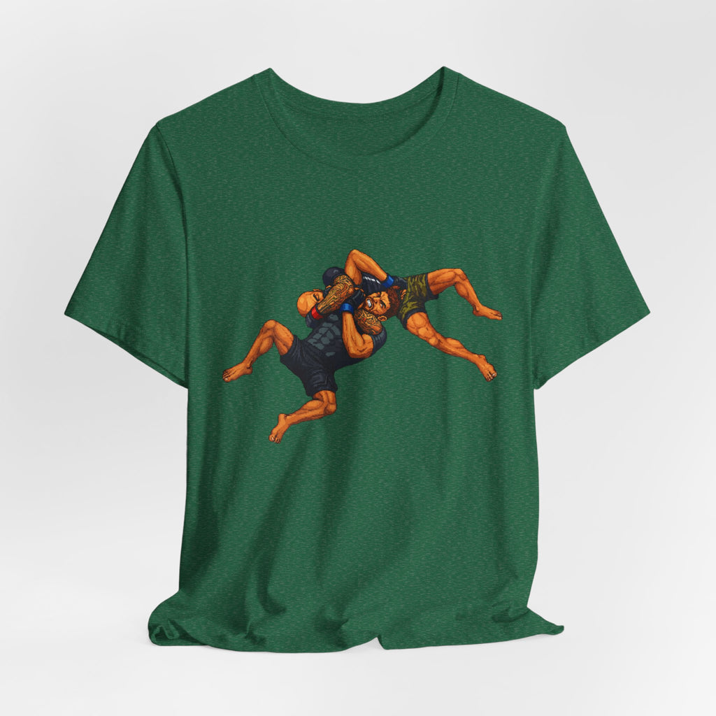 Wrestlers Grappling Illustration T-Shirt | Combat Sports Tee