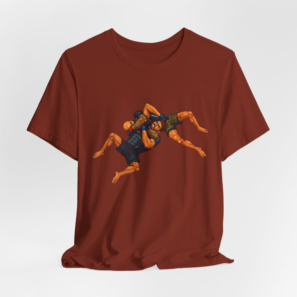 Wrestlers Grappling Illustration T-Shirt | Combat Sports Tee