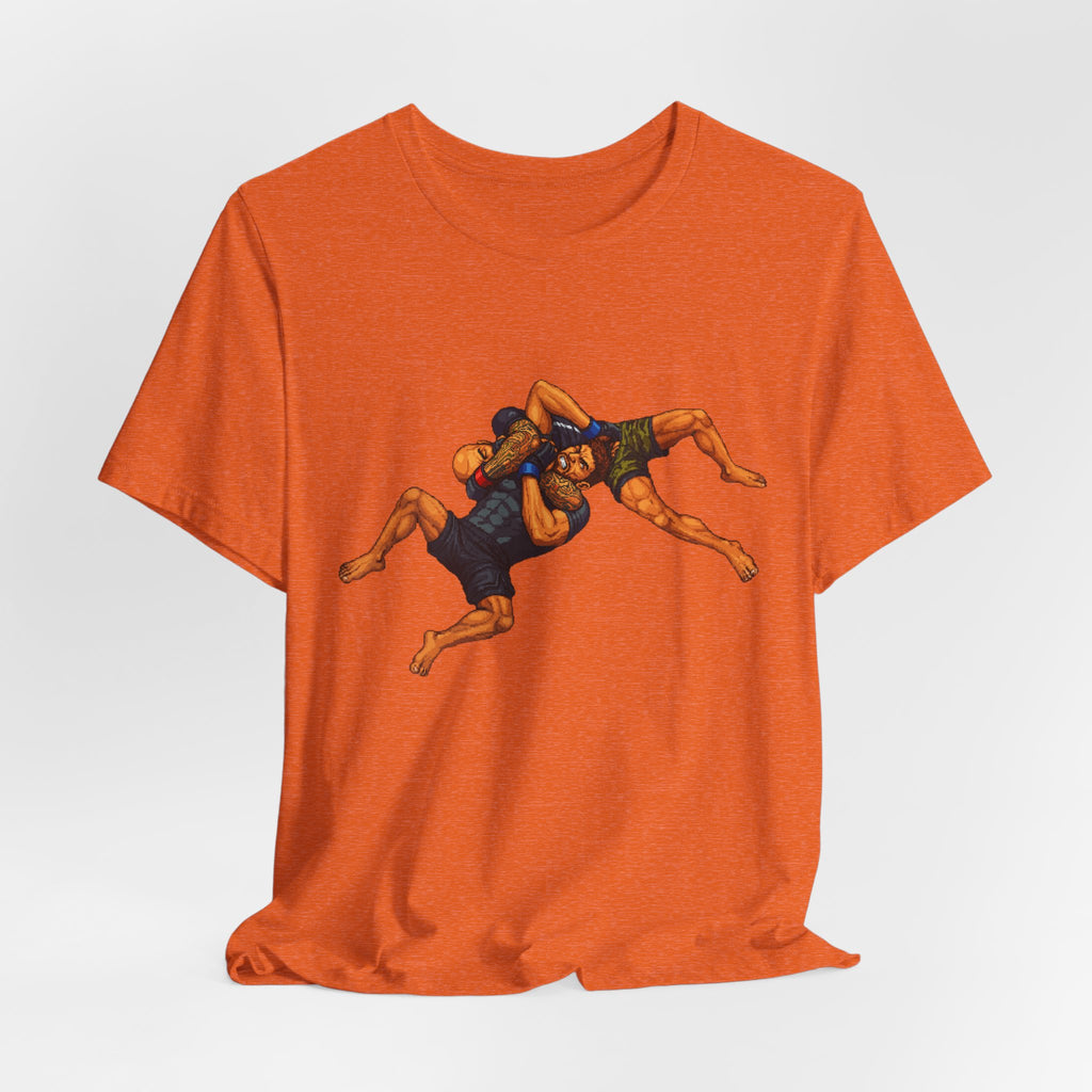 Wrestlers Grappling Illustration T-Shirt | Combat Sports Tee