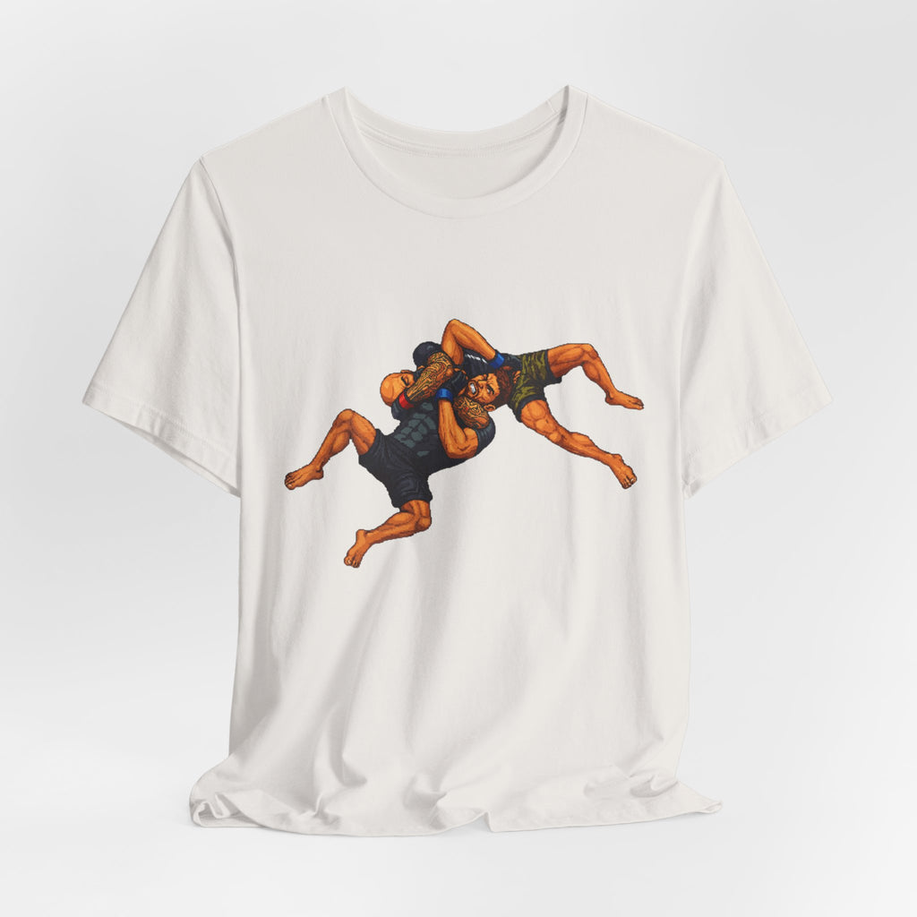 Wrestlers Grappling Illustration T-Shirt | Combat Sports Tee