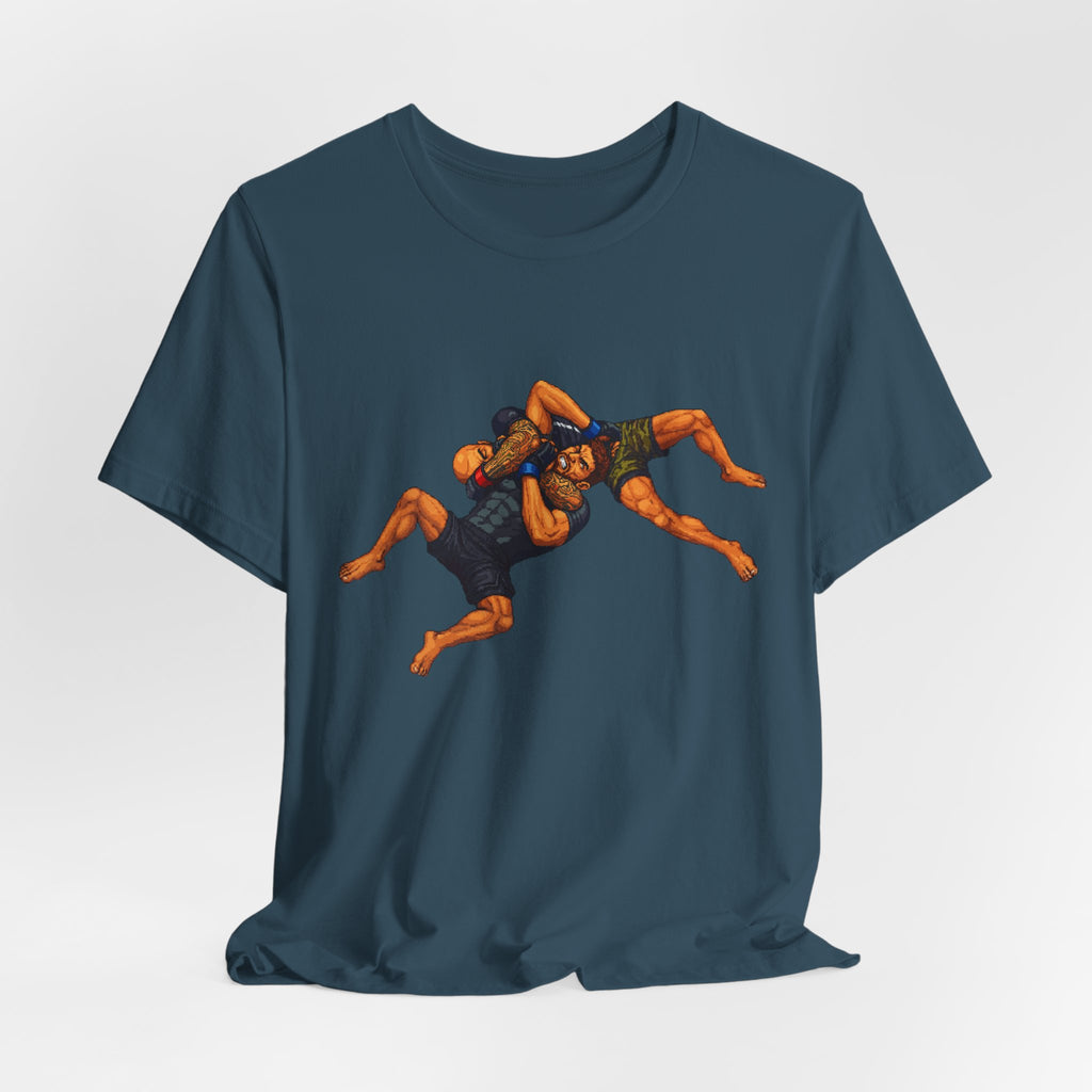 Wrestlers Grappling Illustration T-Shirt | Combat Sports Tee