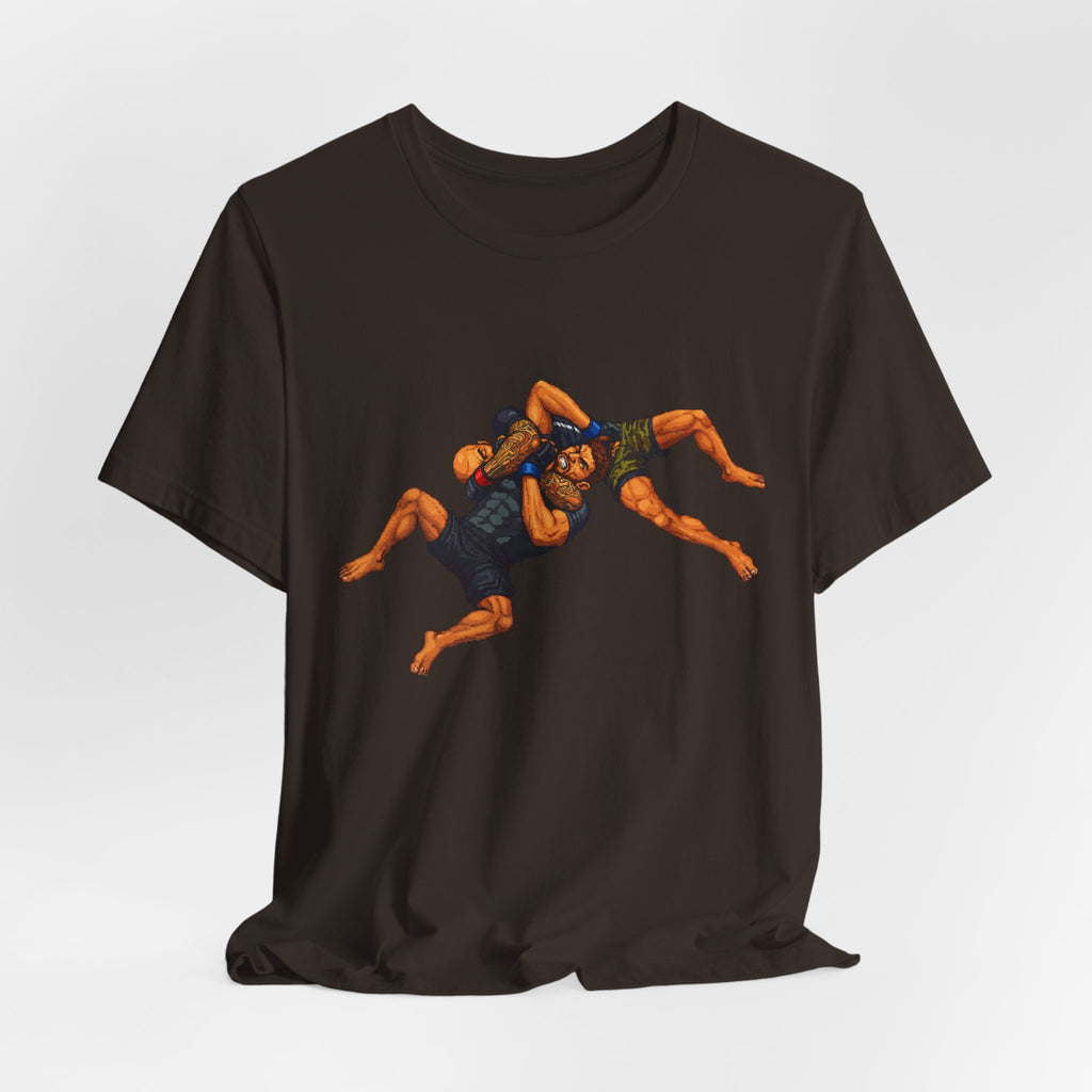 Wrestlers Grappling Illustration T-Shirt | Combat Sports Tee